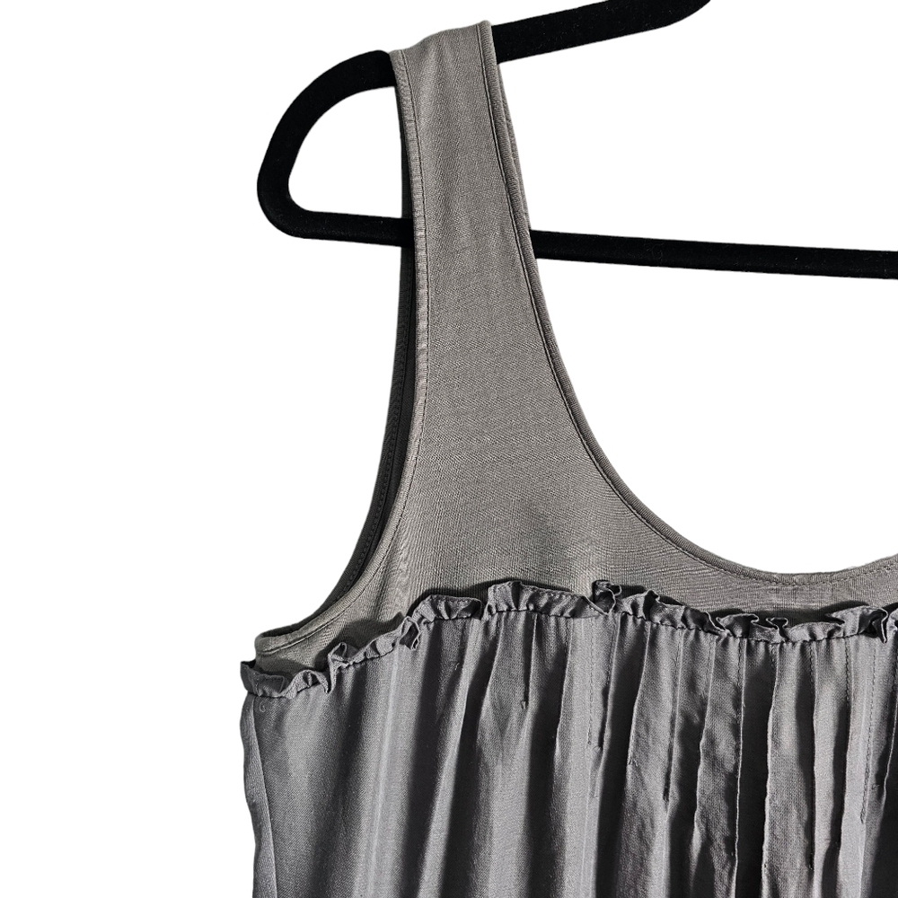 BCBGMaxAzria Light Gray Ruffle Mini Dress - Picture 5 of 12